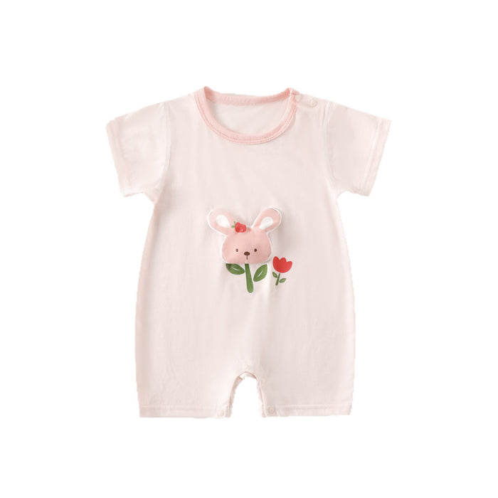 Baby jumpsuit clothes boneless summer short sleeved crawling clothes for babies