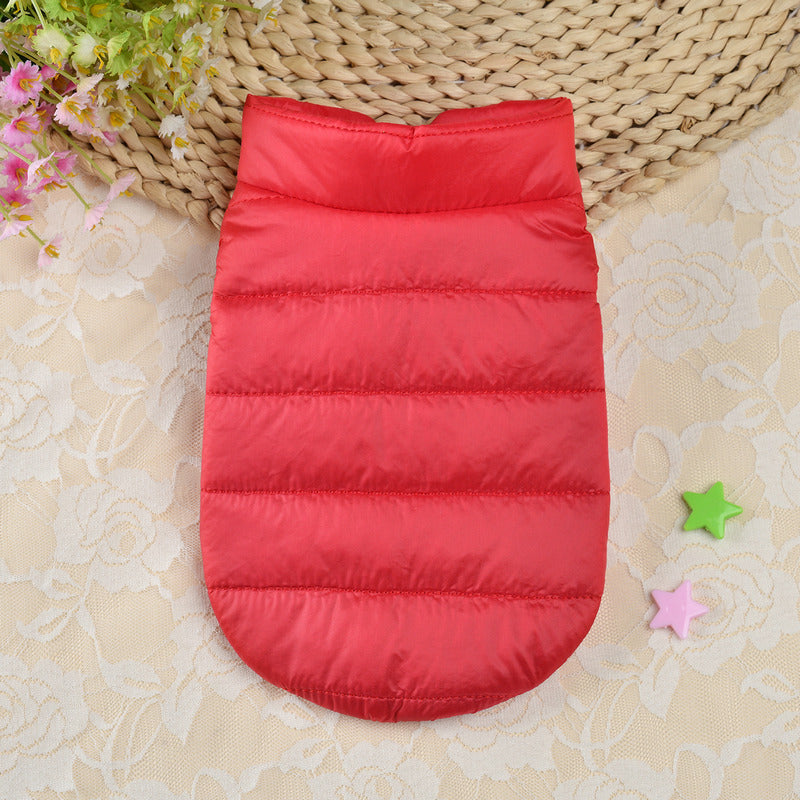 New Down Cotton Clothes Pet Dog Clothes Small Dog Teddy Autumn Autumn And Winter Clothes Cat Warm Cotton Clothes