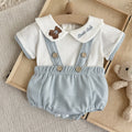 Little Bear Collar Strap Hat Clothes for Going Out Climbing Clothes