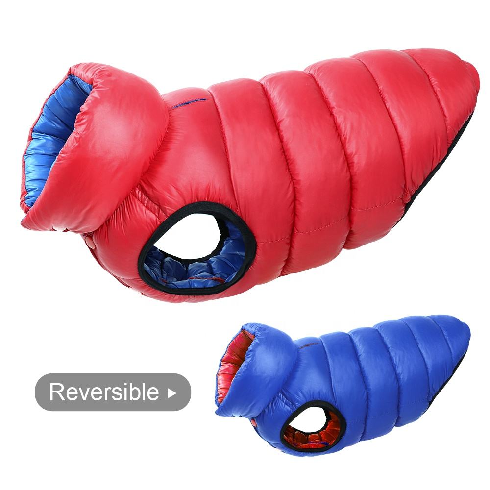 Pet Clothes Dog Clothes Thin Full Nylon Double-Sided Wear Cotton Clothes Impact Color Reflective Small And Medium-Sized Dog Clothes