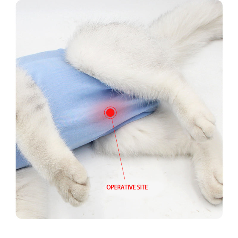 Pet Postoperative Recovery Clothes Female Cat Straps Sterilization Clothes Cat Weaning Clothes Breathable Physiological Clothes Anti-Licking And Anti-Biting