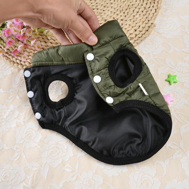 New Down Cotton Clothes Pet Dog Clothes Small Dog Teddy Autumn Autumn And Winter Clothes Cat Warm Cotton Clothes