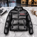 High-end designer brand men's smooth hooded down jacket, windproof outdoor jacket, OME customizable logo on the chest