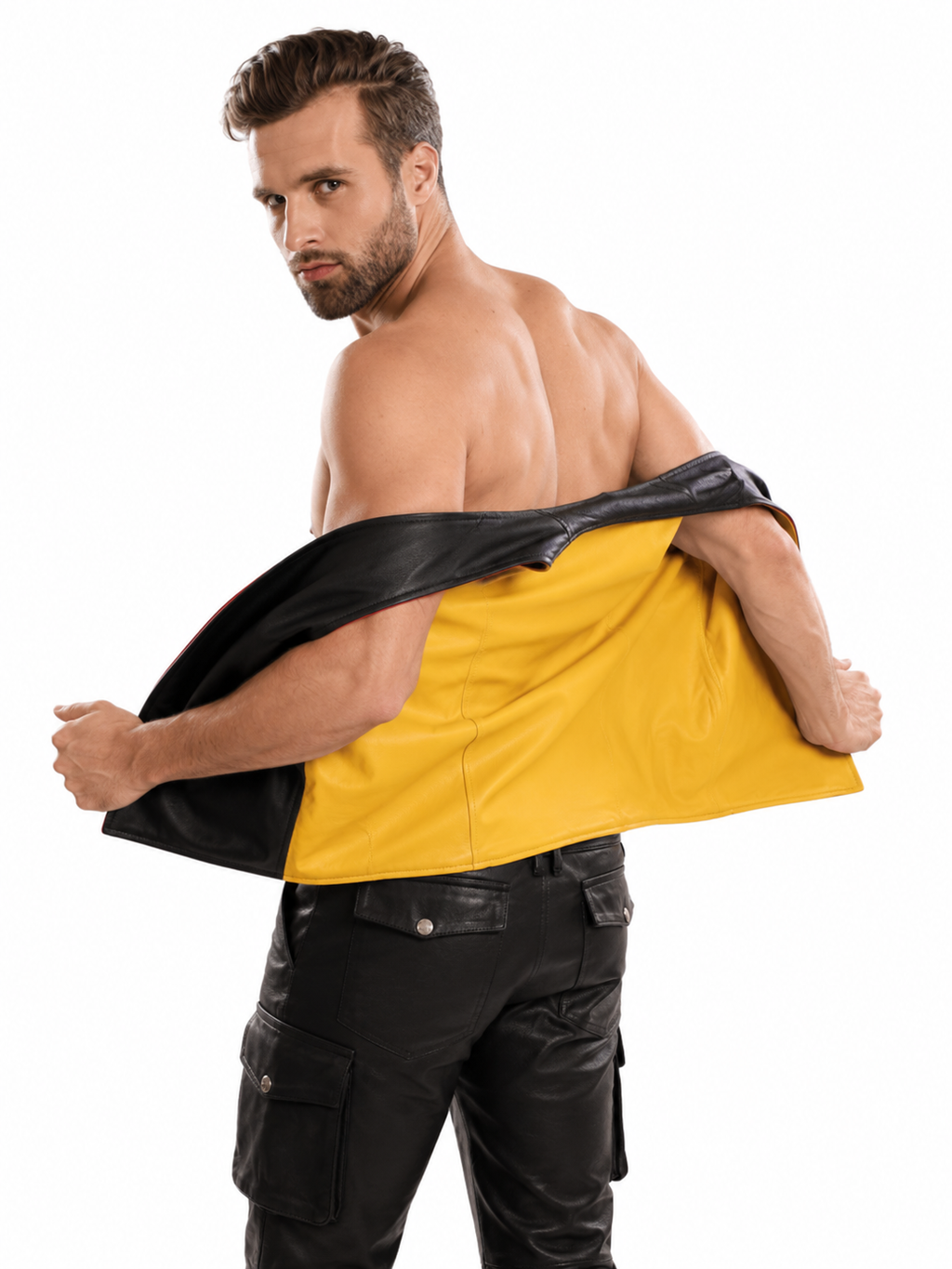 Men’s Reversible Leather Waistcoat
