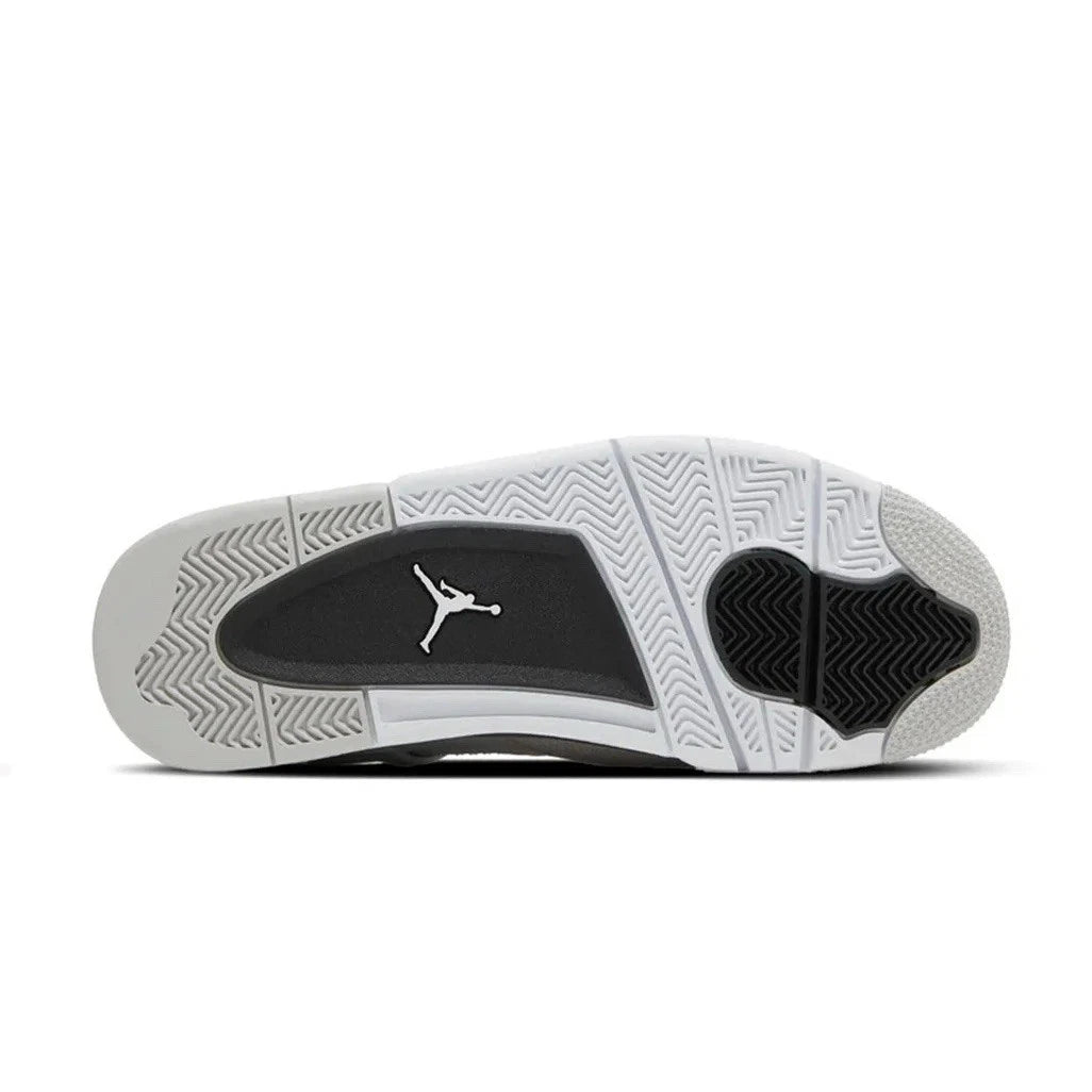 Air Jordan Retro 4 Military Black Lace Up White/Grey/Bla<wbr/>ck Men UK 8.5 New Box