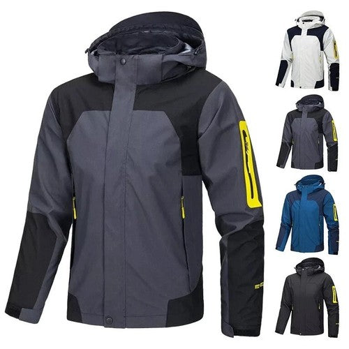 Mens Jacket Coat Winter Warm Hooded Waterproof Windproof Outdoor Hiking Work