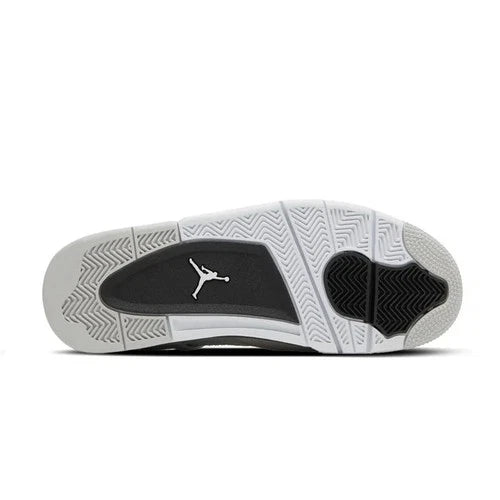 Air Jordan Retro 4 Military Black Lace Up White/Grey/Bla<wbr/>ck Men UK 8.5 New Box